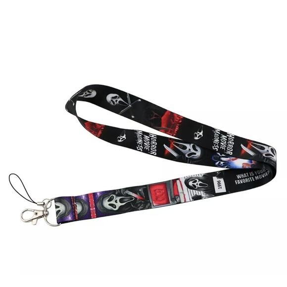 Classic Horror Movie Scream Ghost Face BlackNeck Strap Fabric One Size Lanyard - Picture 4 of 6
